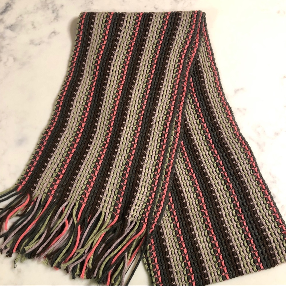 EUC Multi- Colored Scarf with Fringe